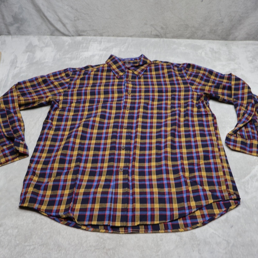 Pendleton Shirt Mens Large Blue Plaid Flannel Button Down Long Sleeve Wool Blend